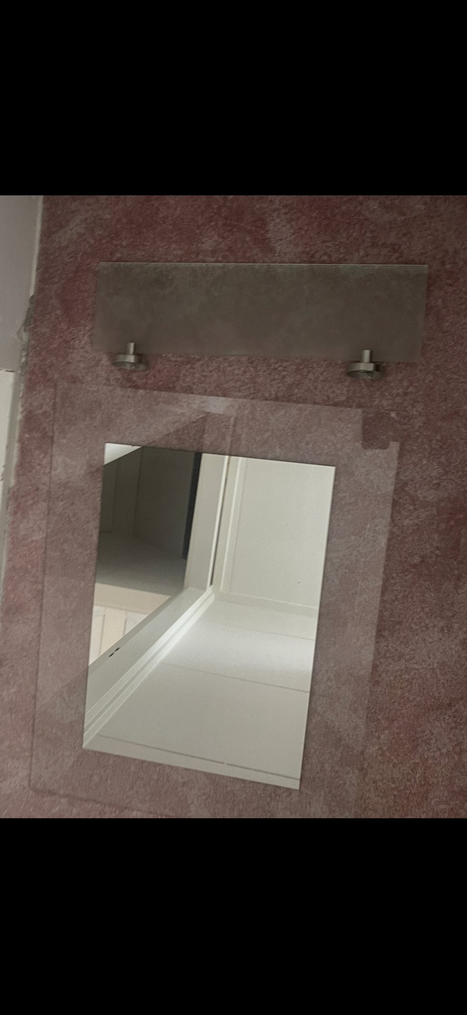 Spiegel met glazen plankje, Huis en Inrichting, Ophalen, Minder dan 50 cm, Gebruikt, Minder dan 100 cm