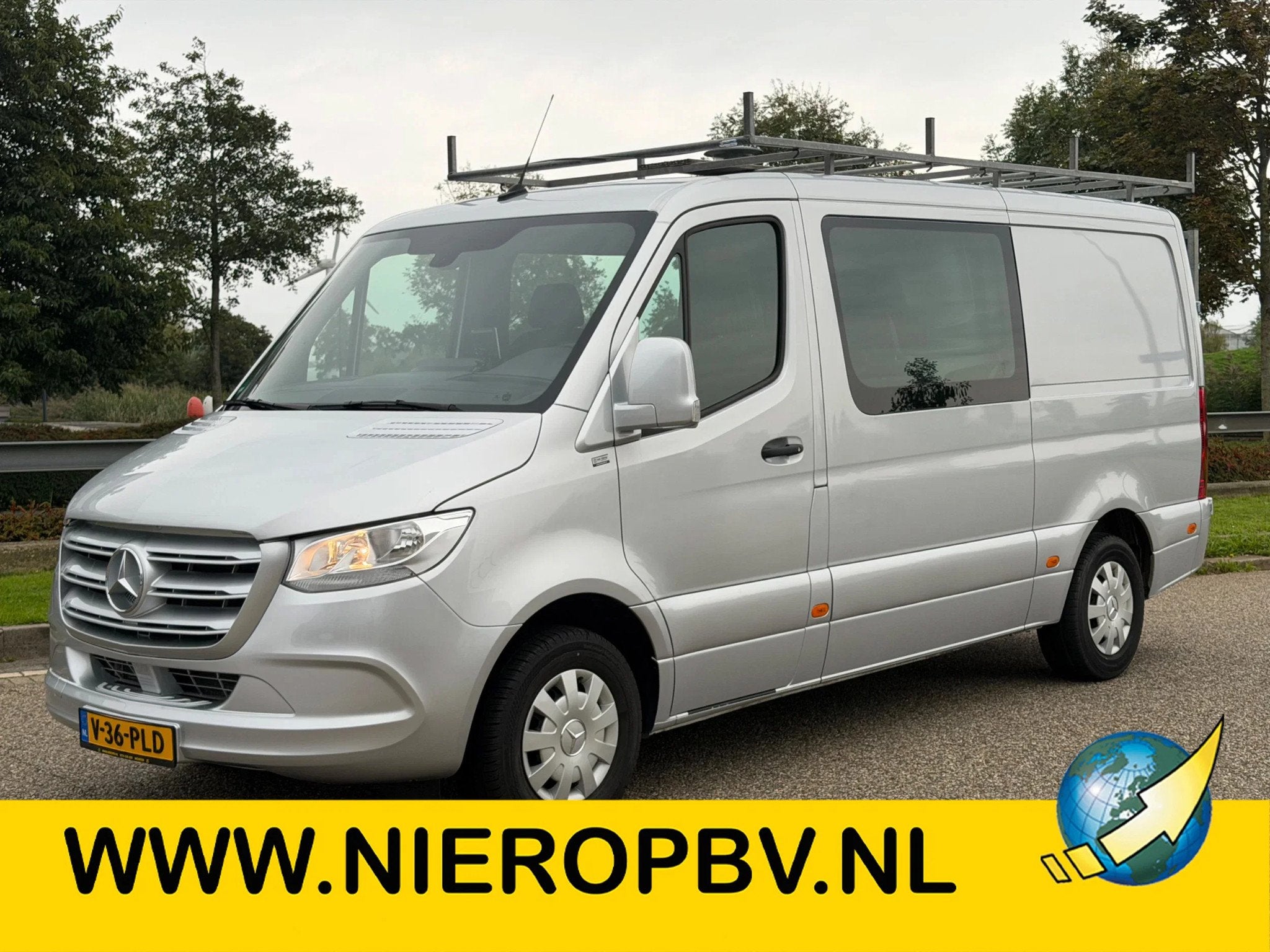 Mercedes-Benz Sprinter 319CDI Dubbelcabine Automaat Airco 35, Automaat, Achterwielaandrijving, Gebruikt, Euro 6