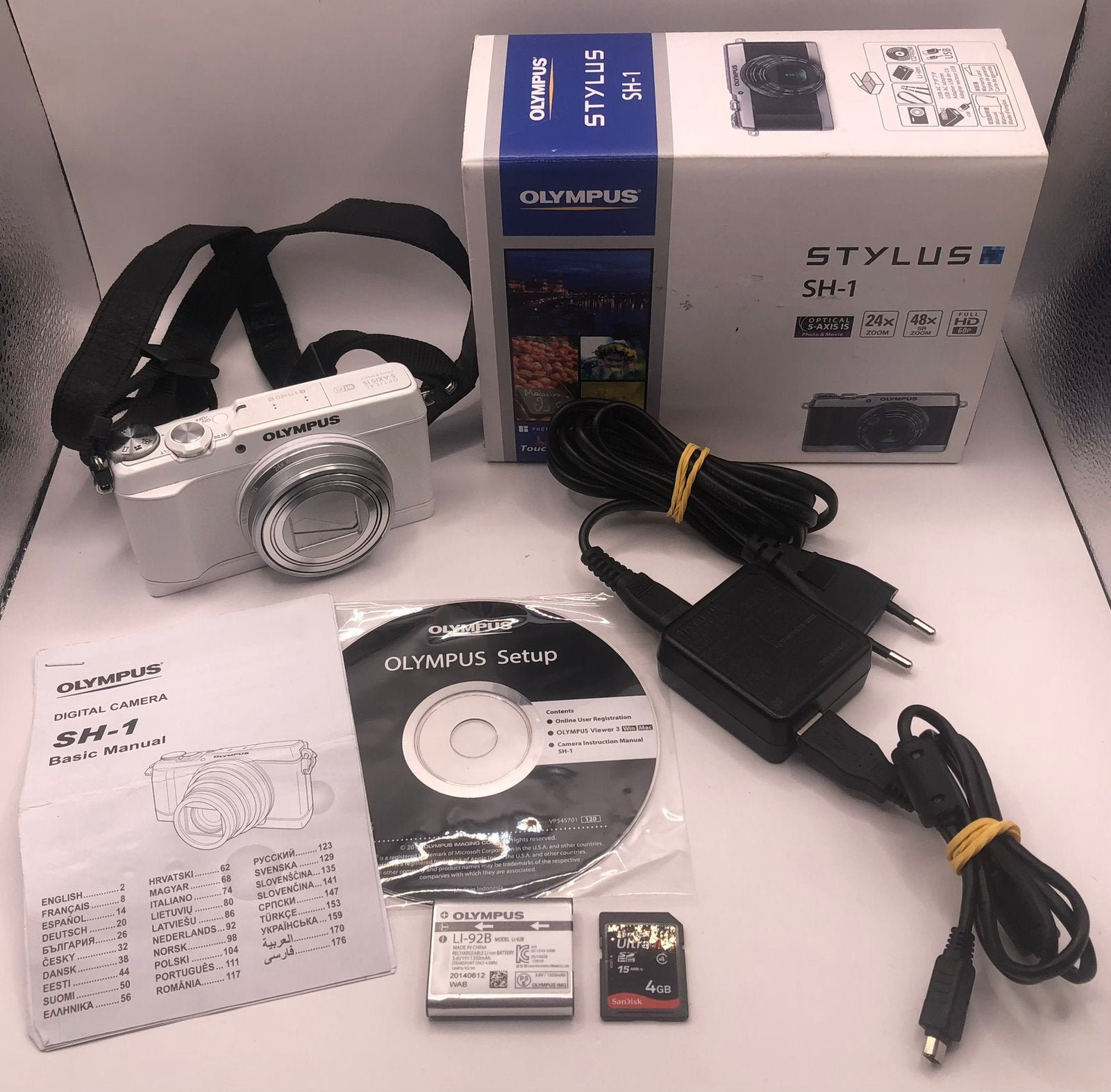 Olympus Stylus SH-1 - compact camera, Audio, Tv en Foto, Ophalen of Verzenden, Zo goed als nieuw, Olympus