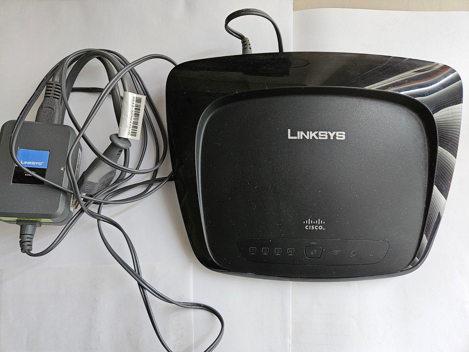 Linksys Cisco Router met Adapter - Goede Staat, Ophalen of Verzenden, Gebruikt, Router, Linksys Cisco
