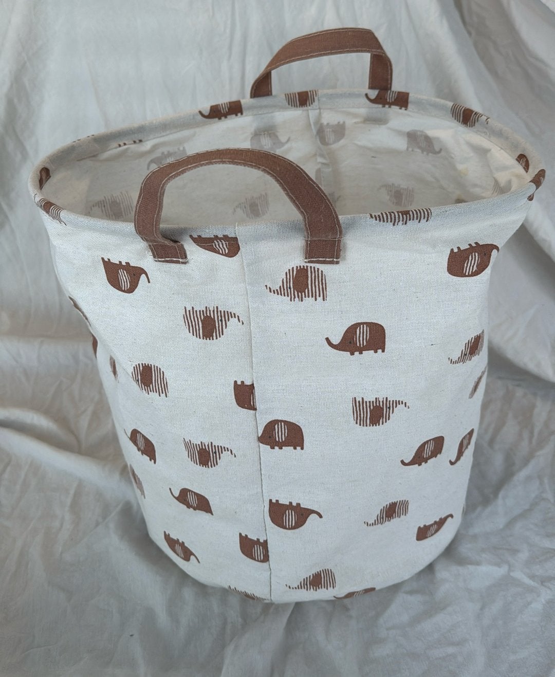Opbergmand met olifantjes, 38x31x38 cm, Ophalen, Overige materialen, Gebruikt, Mand