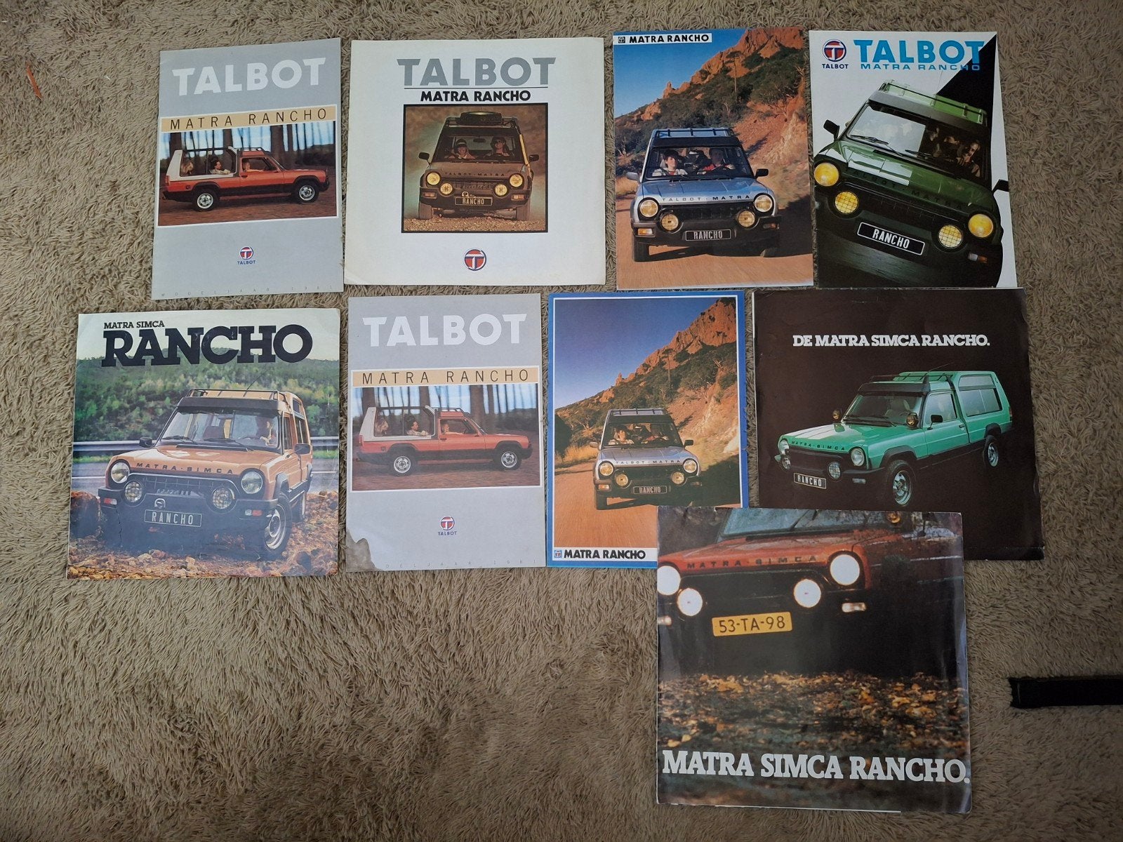 lot autofolders Talbot Matra Rancho, Verzenden, Zo goed als nieuw, Algemeen