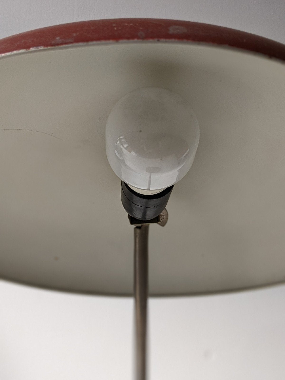 Vintage Bauhaus bureaulamp - roodbruin, Ophalen of Verzenden
