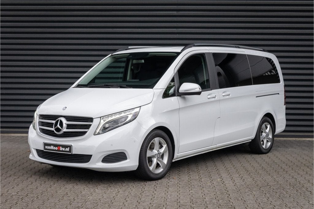 Mercedes-Benz V-Klasse 220 d Lang Edition LED - 8 zitplaatse, Auto's, Automaat, Gebruikt, 2000 kg, Wit