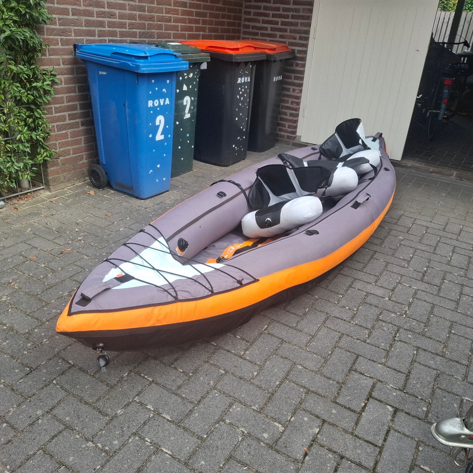 Itiwit opblaasbare kajak 2-3 persoons met peddels, Ophalen, Opblaasbaar, Gebruikt, 3-persoons of meer