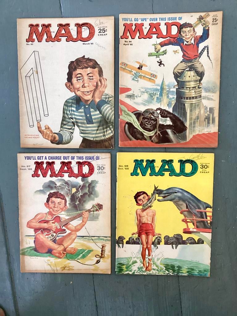 5 MAD Magazines uit 1965, Boeken, Strips | Comics, Gelezen, Amerika, Ophalen of Verzenden, Meerdere comics