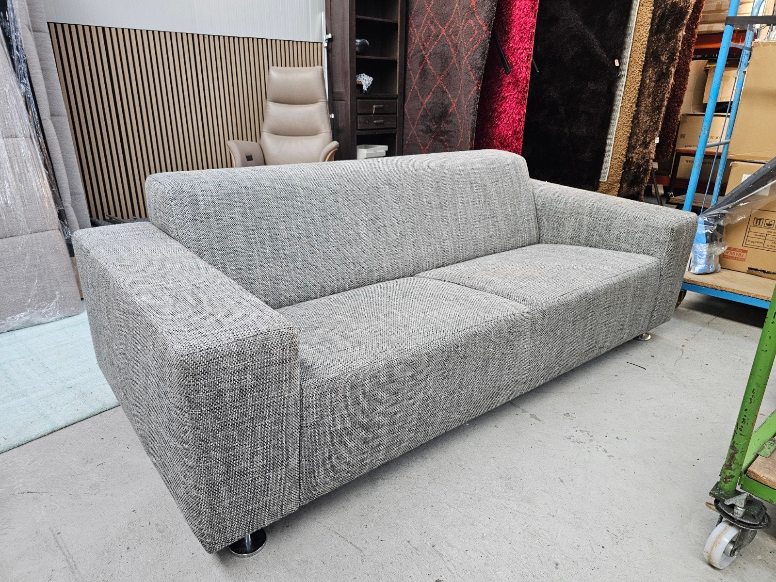 Tweedehands bank - 220 cm breed, Ophalen, Gebruikt, Onbekend, Driepersoons