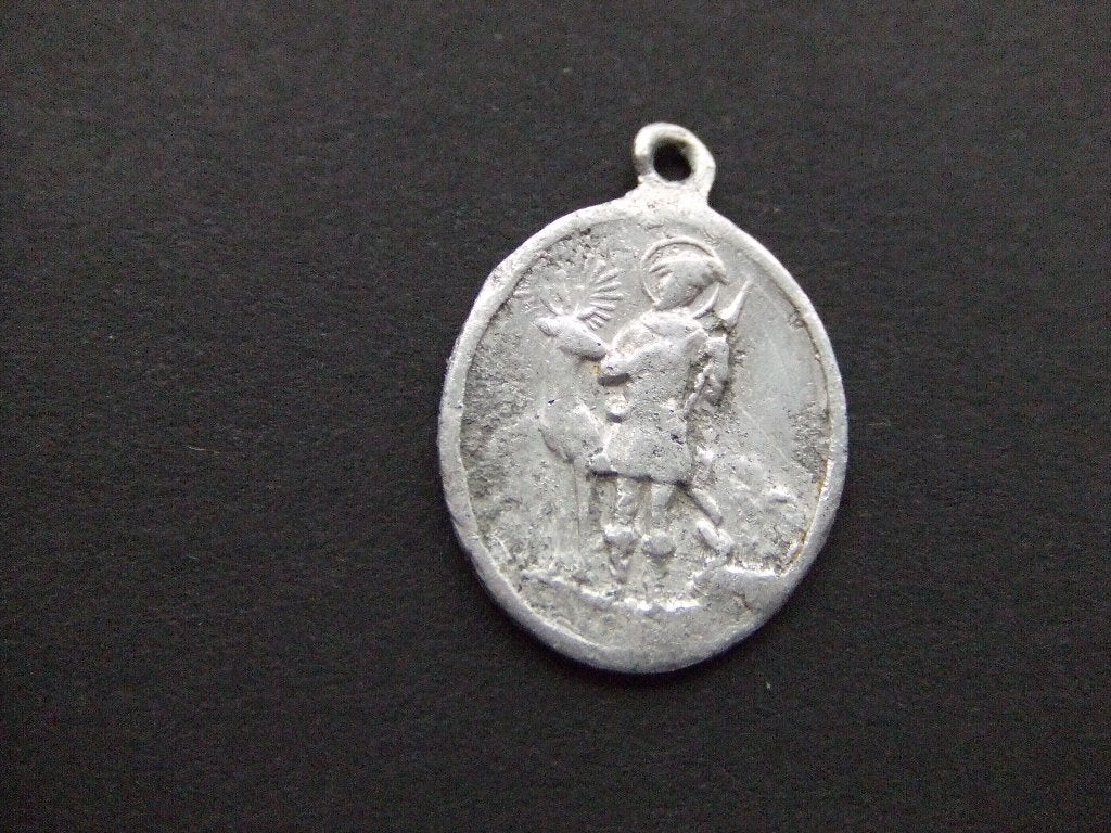 Sint-Hubertus beschermheilige van de jagers, Ophalen of Verzenden, Gebruikt, Kaart of Prent
