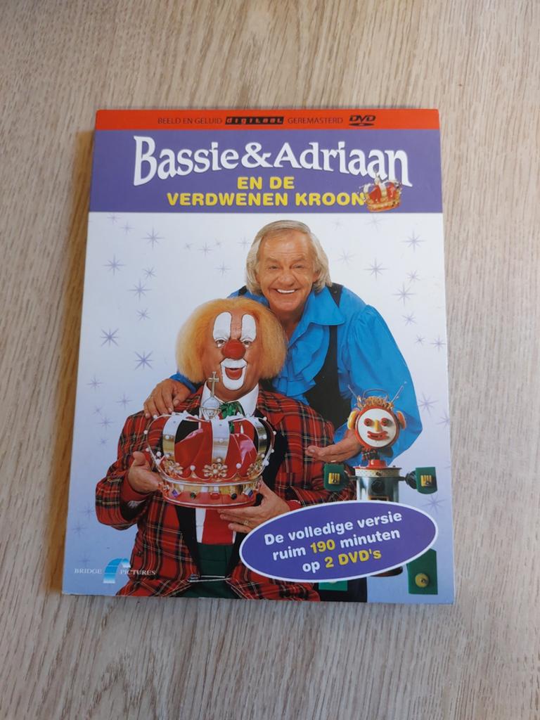 Bassie en Adriaan DVD de verdwenen kroon, Cd's en Dvd's, Ophalen of Verzenden