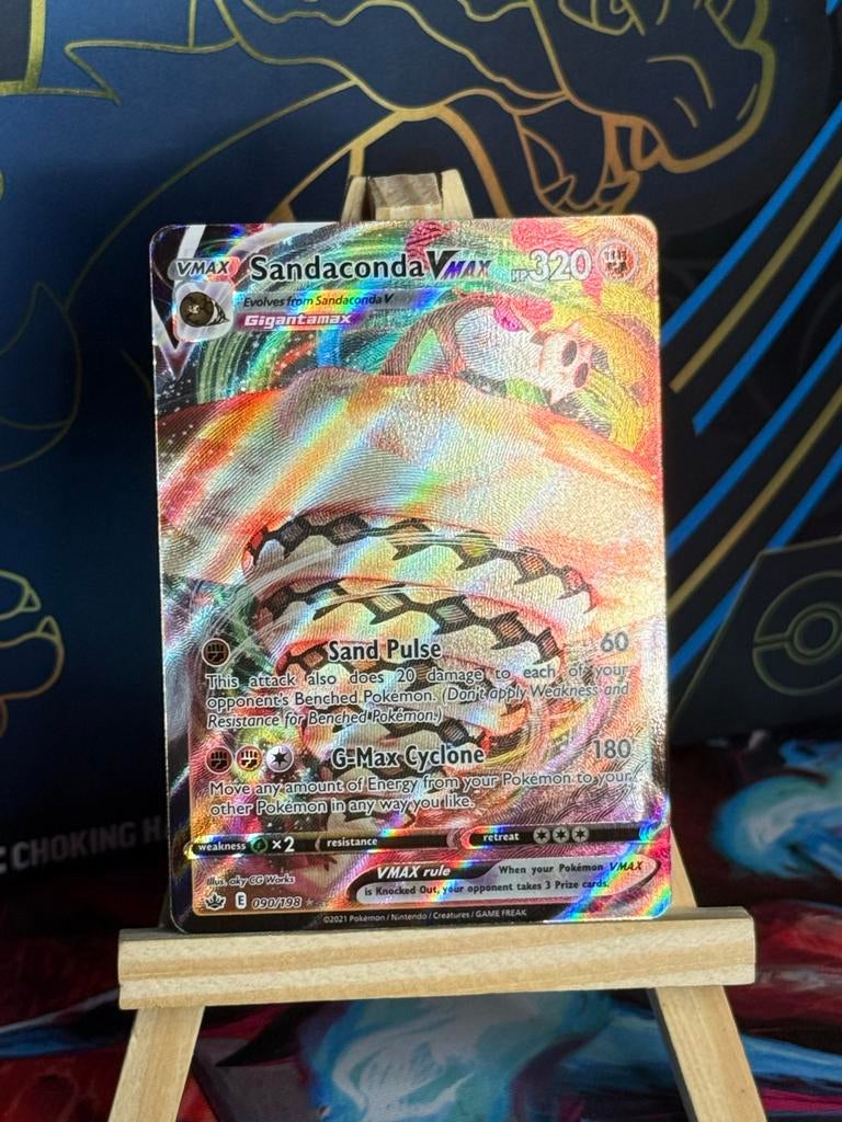 Sandaconda VMAX #90 | Pokemon Chilling Reign, Ophalen of Verzenden, Zo goed als nieuw, Losse kaart, Foil