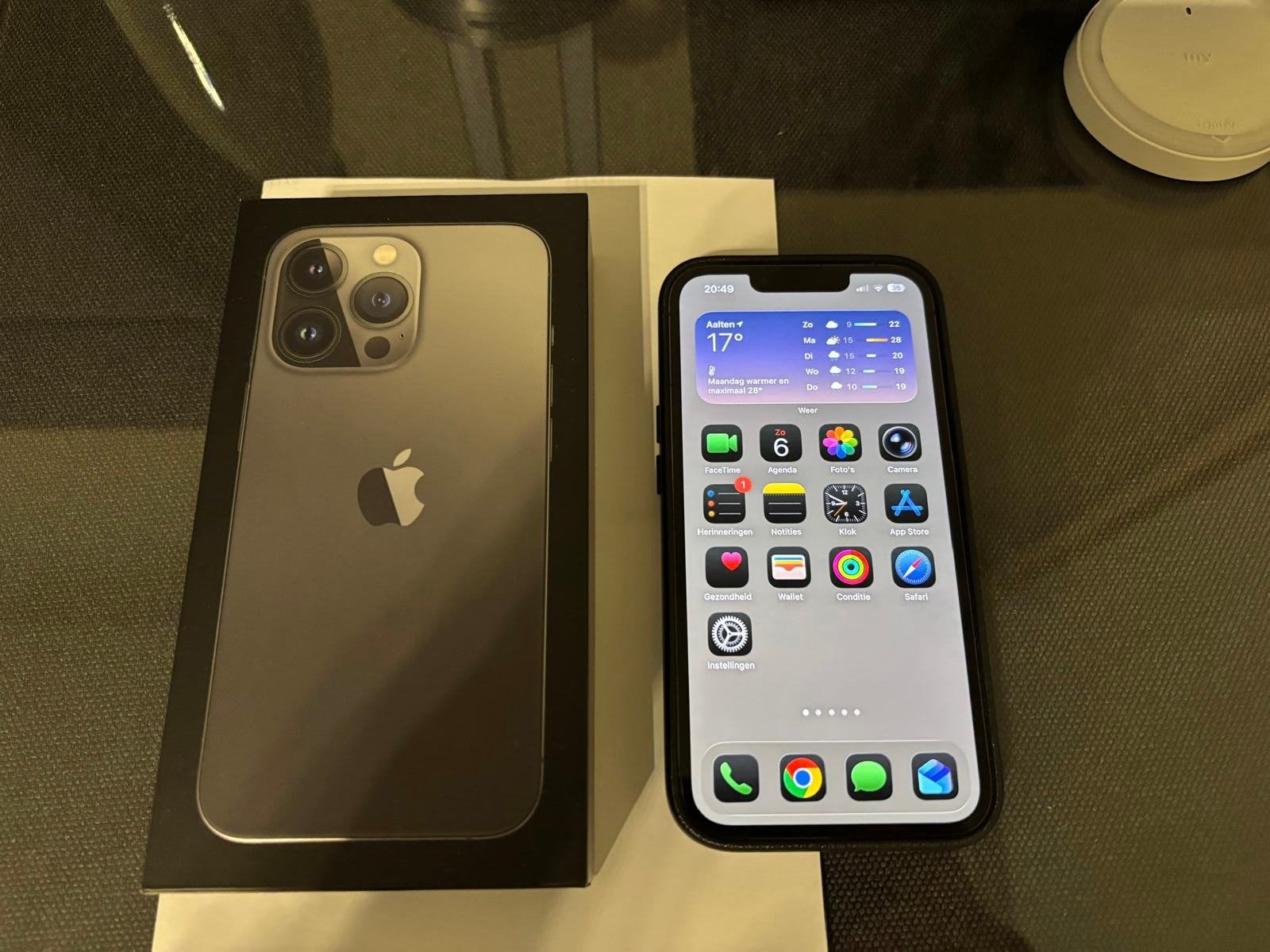 Apple iphone 13 pro grey 128 gb super nette staat!, Telecommunicatie, Mobiele telefoons | Apple iPhone, Ophalen, 77 %, IPhone 13 Pro