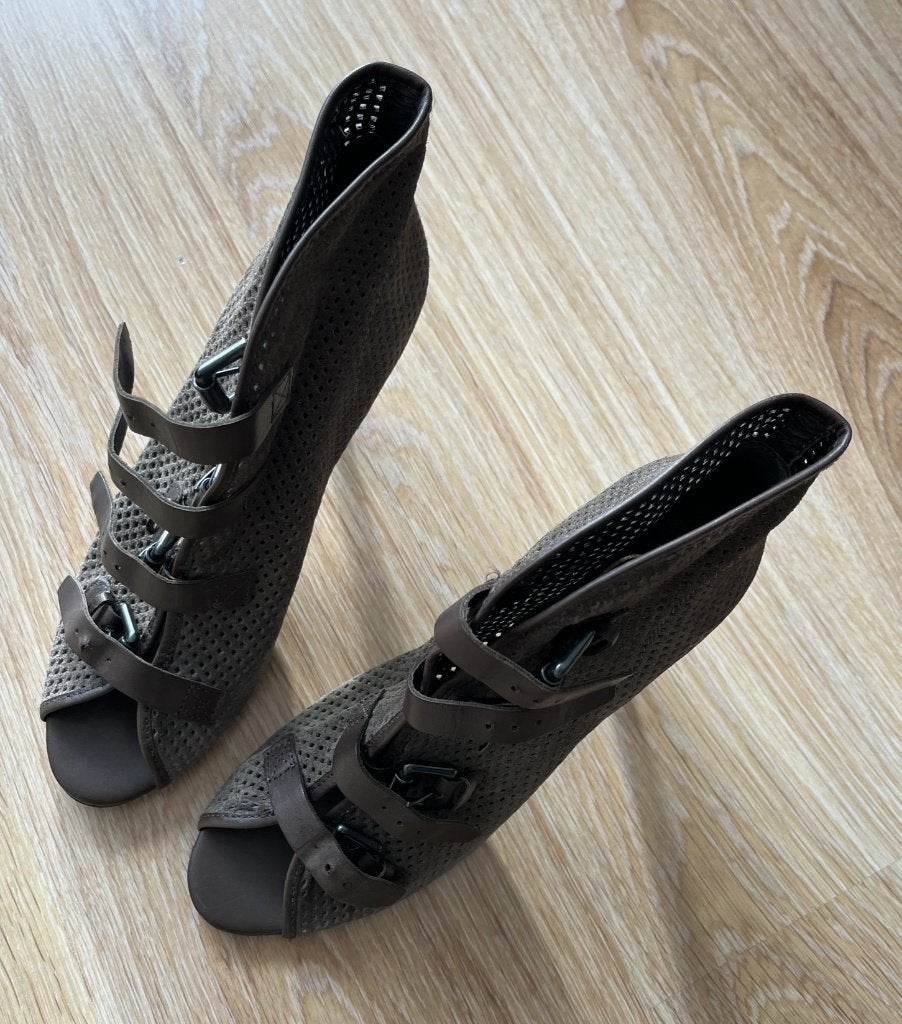 Peeptoe laarsjes Ash maat 40, _ASH, Verzenden, Lage of Enkellaarzen, Zo goed als nieuw