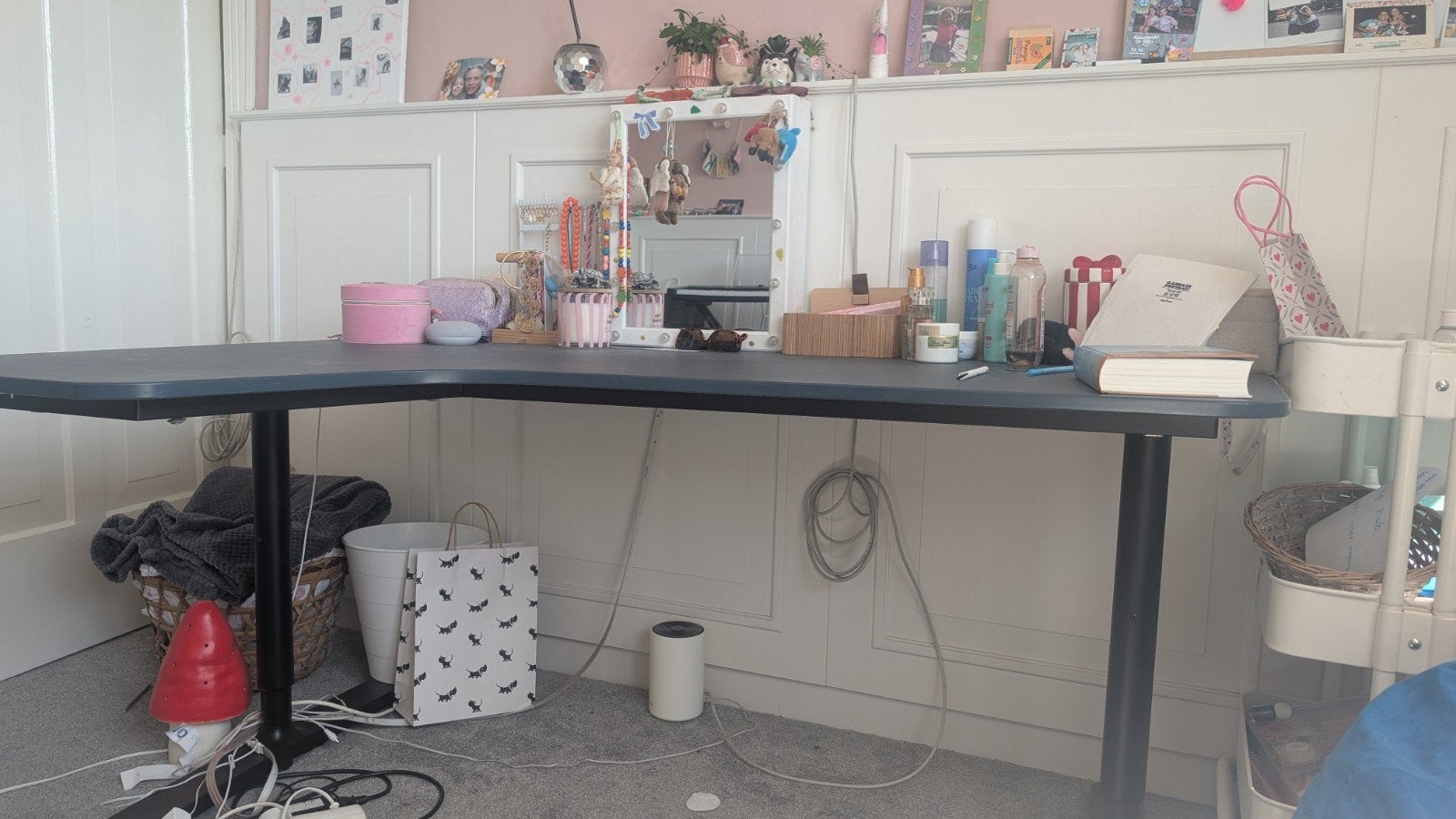 Ikea bureau Bekant te koop, Ophalen, 160 cm, Gebruikt, In hoogte verstelbaar