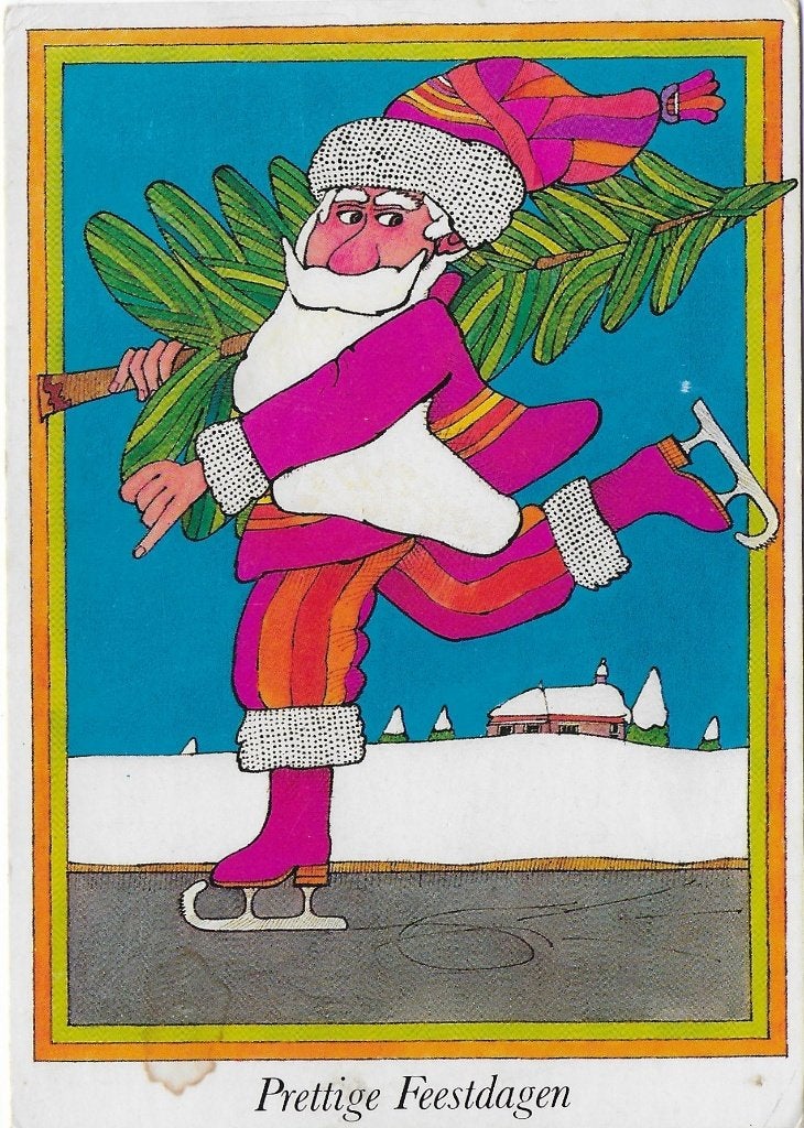 Voor Het Kind Kerstman Gelopen Ansichtkaart (B5801, Ophalen of Verzenden, 1960 tot 1980, Gelopen, Kinderen