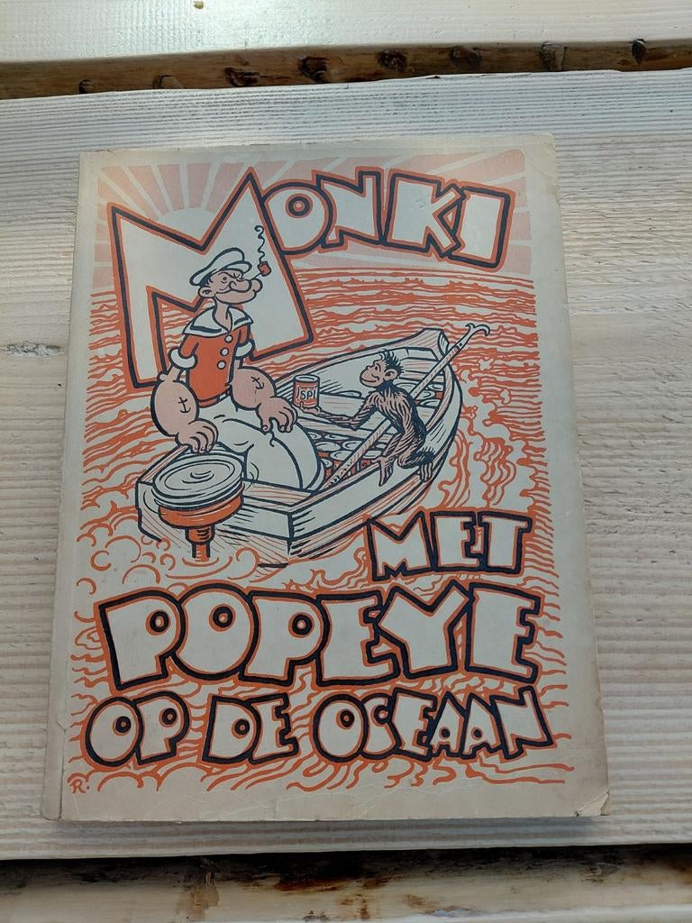 Monki met Popeye op de Oceaan - Vintage Stripboek, Boeken, Eén stripboek, Ophalen of Verzenden, Gelezen, Elzie Crisler Segar