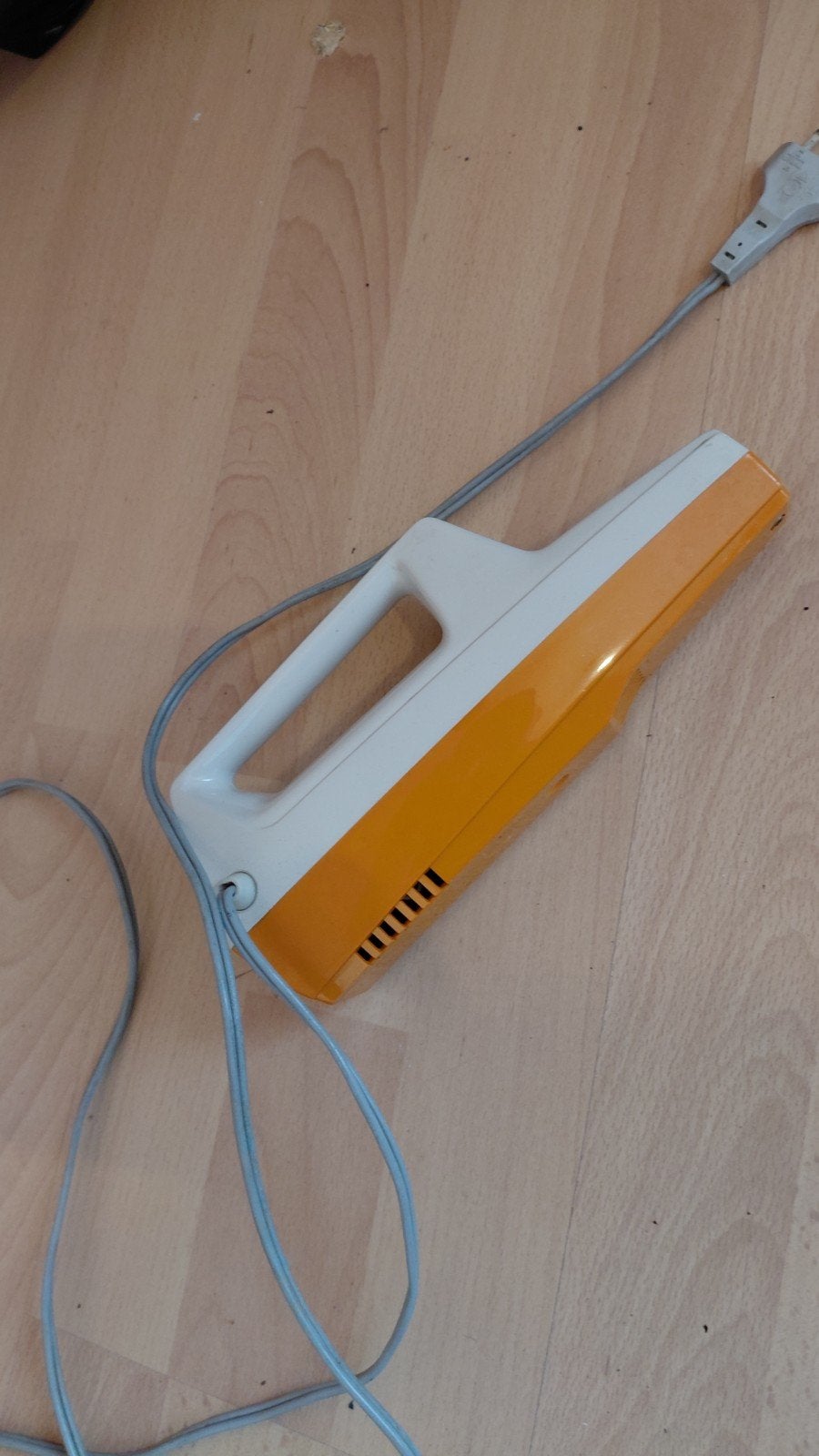 Vintage Moulinex Elektrisch Mes - Oranje/Wit, Witgoed en Apparatuur, Ophalen of Verzenden, Gebruikt, 1 snelheid