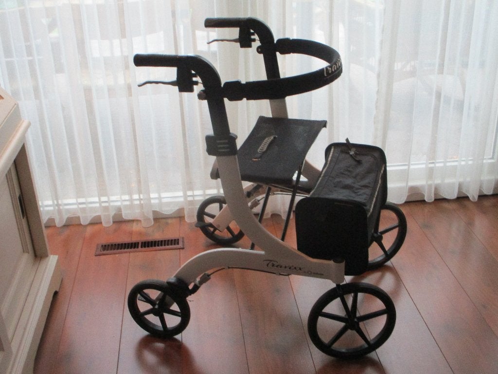 Stoere Rollator Zwart/Wit ,v.a 115,00e, Ophalen, Opvouwbaar, Zo goed als nieuw