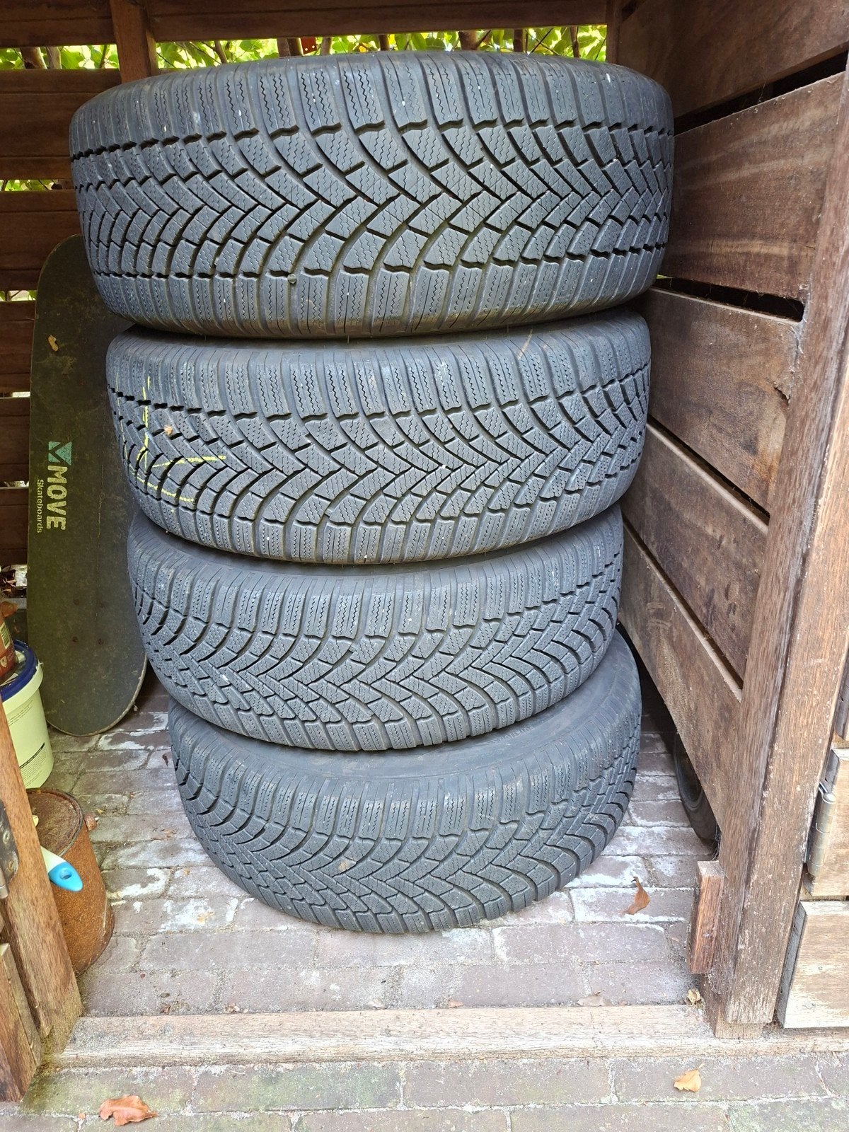 Bridgestone Winterbanden 215/60R16 met velg, Ophalen, 16 inch, Winterbanden, Band(en)