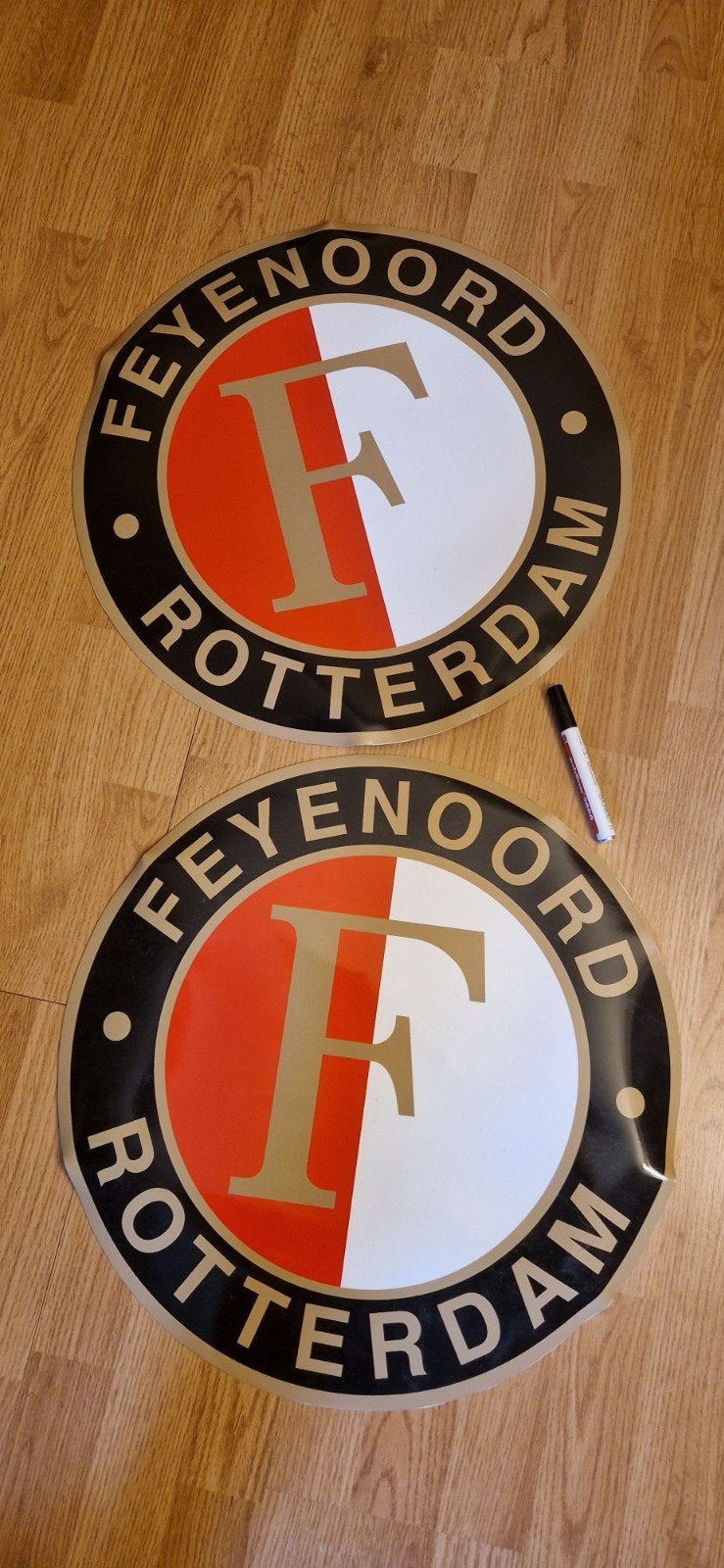 Feyenoord magneet logo's, Ophalen, Zo goed als nieuw, Feyenoord, Overige typen