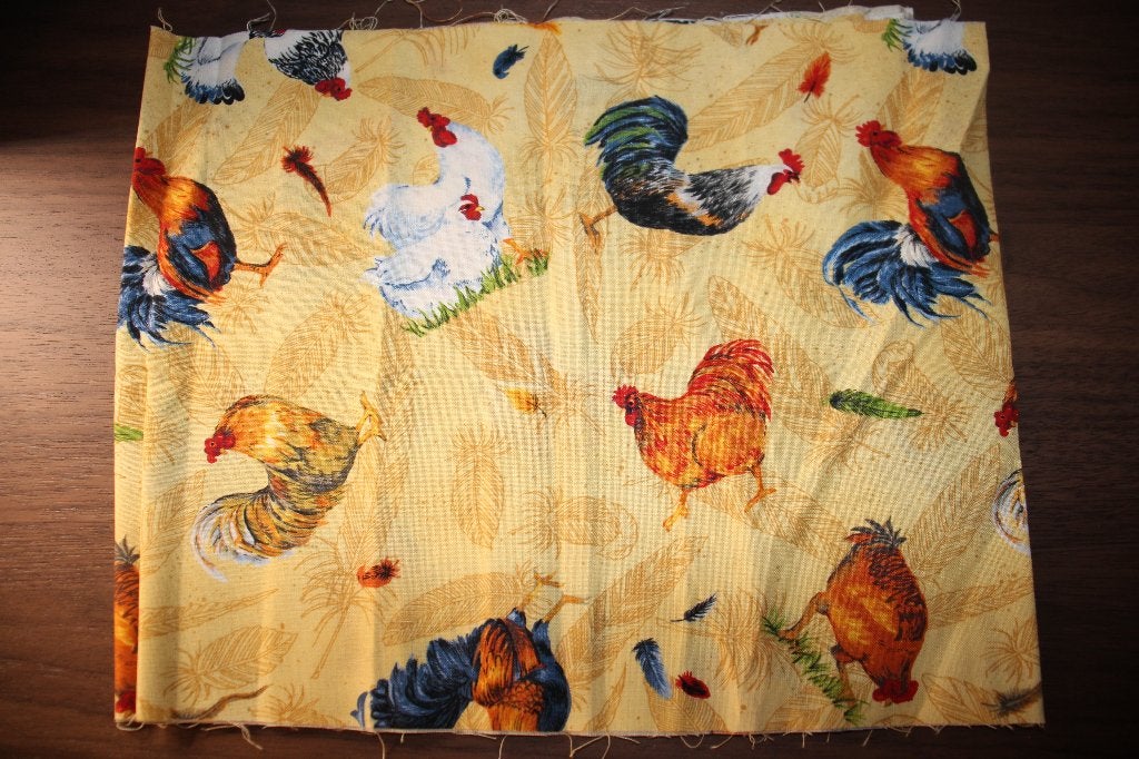 Coupon 100% katoen stof - geel kippen veren #4153, Geel, Nieuw, Ophalen of Verzenden, 30 tot 120 cm