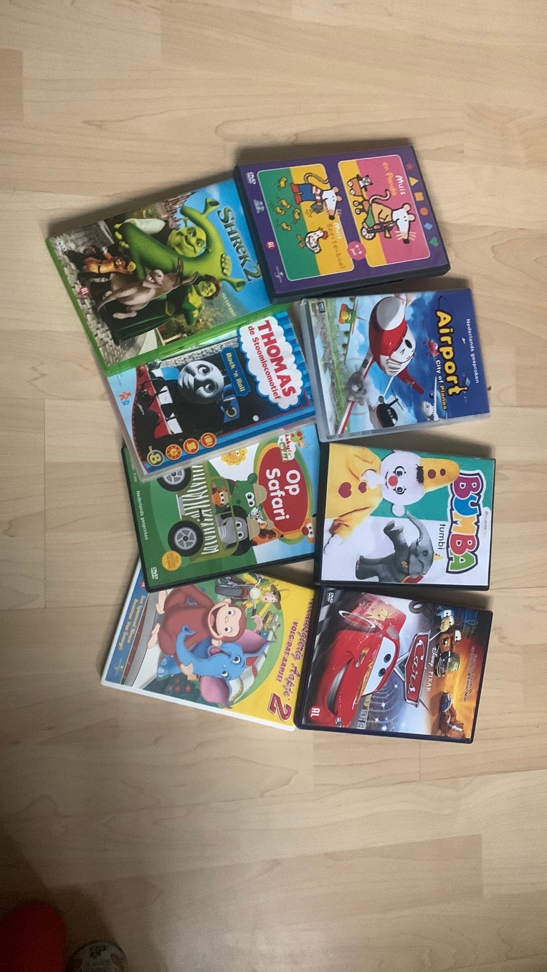Mooi Pakket Kinder- & Familie DVD'so.a. Cars, Shrek 2, Bumba, Alle leeftijden, Overige typen, Ophalen of Verzenden, Zo goed als nieuw