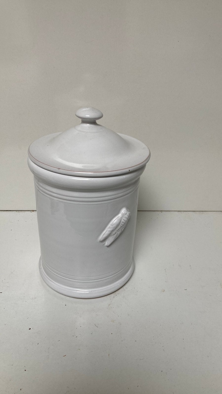 Nicola Fasano Italie keramiek wit voorraad pot krekel 24cm, Antiek en Kunst, Ophalen of Verzenden
