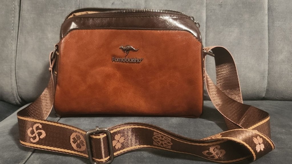 Fumddaishu crossbody tas, Ophalen, Zo goed als nieuw, Bruin, Schoudertasje