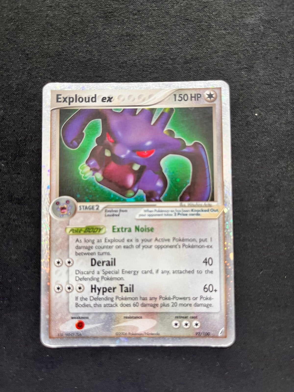 Exploud ex 92/100 Crystal Guardians Pokémon Kaart, Ophalen of Verzenden, Gebruikt, Losse kaart, Foil