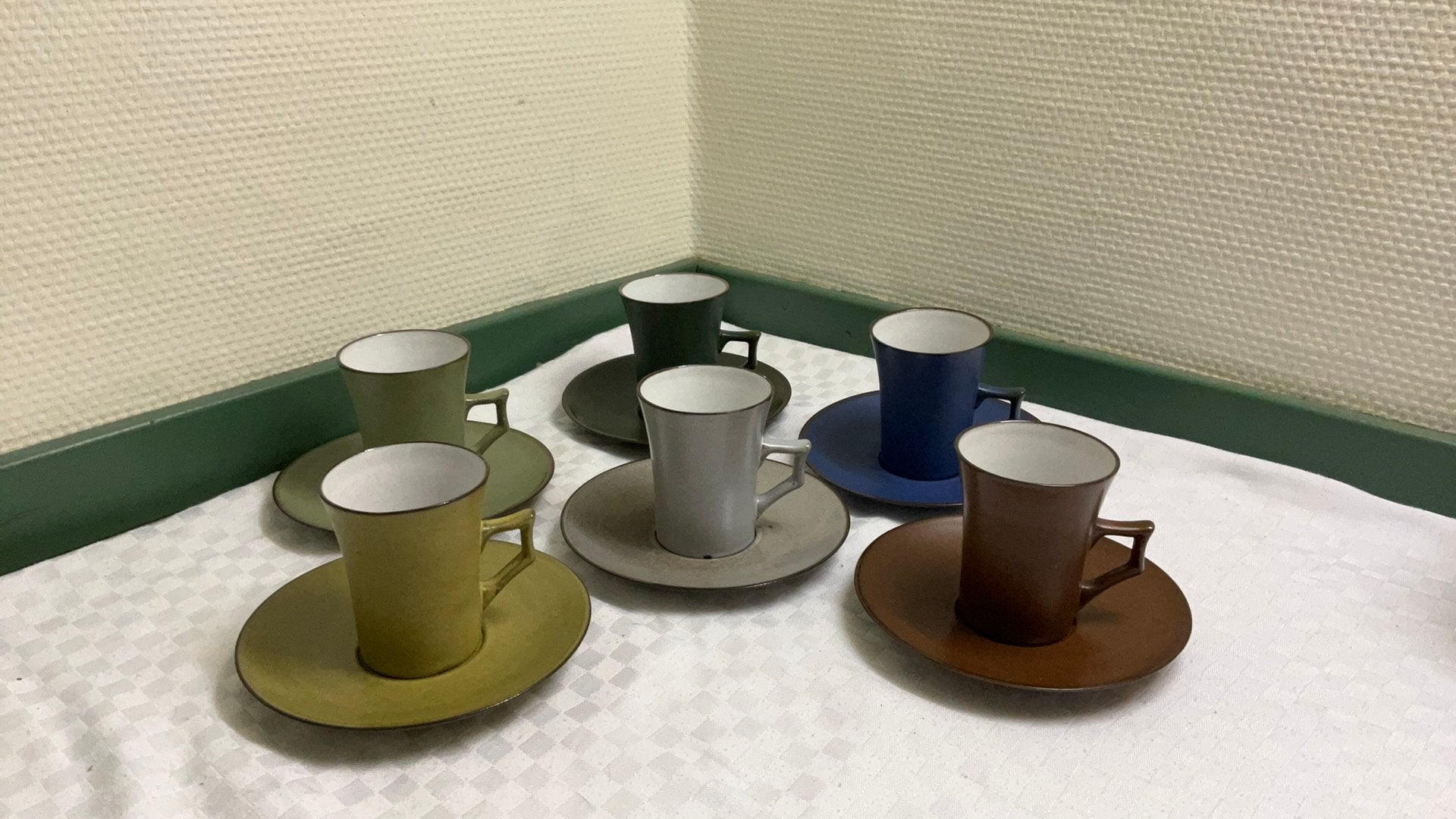Cor unum koffie kop en schotels, vintage, jaren 60, Ophalen of Verzenden