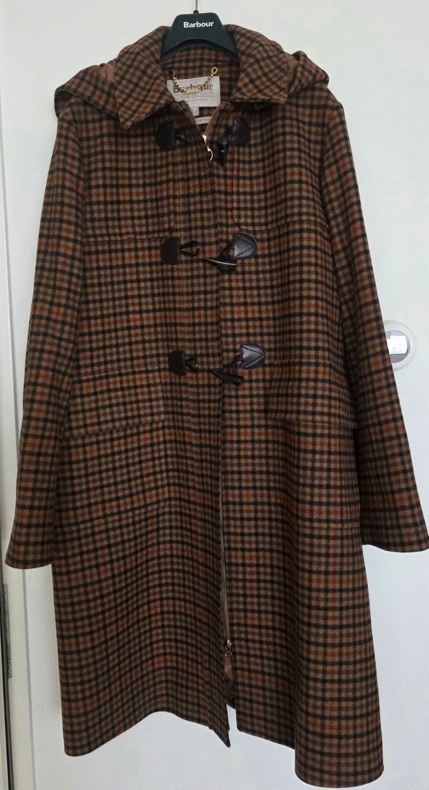 Práchtige Barbour wollen duffle coat. Mt 42, Barbour, Bruin, Verzenden, Maat 42/44 (L)