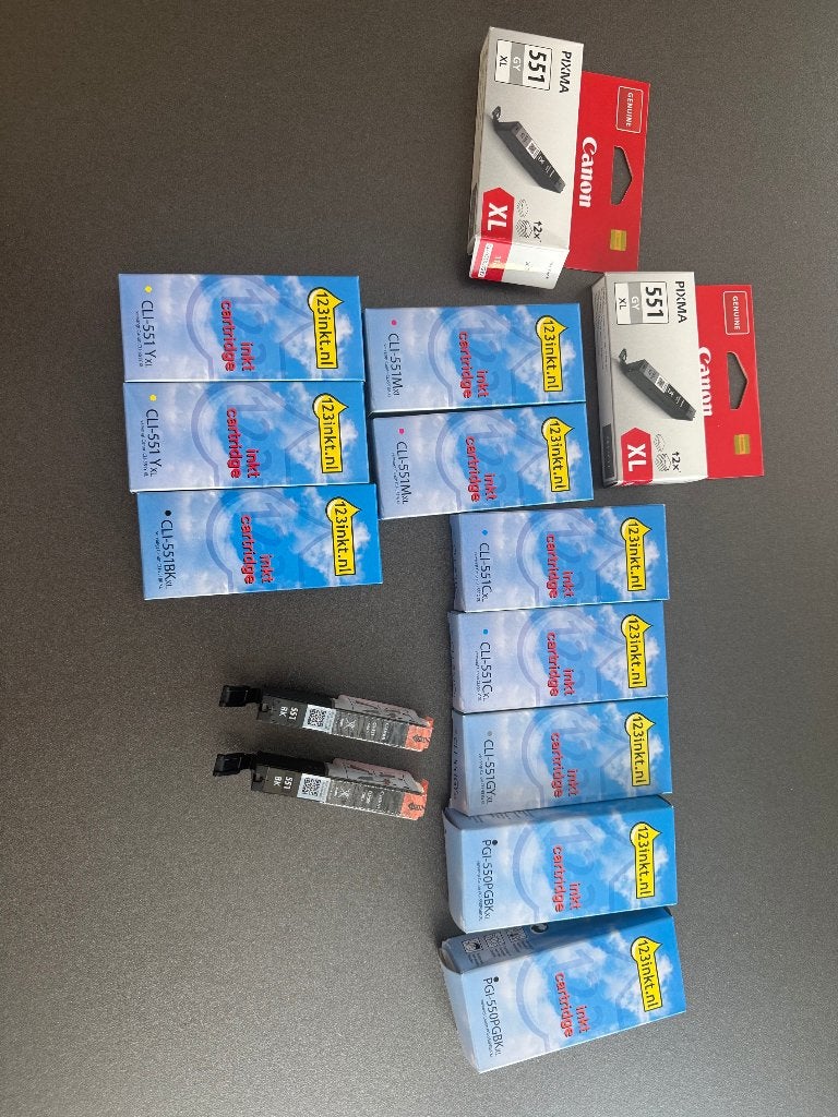 printer inkt canon 551 diverse kleuren, Computers en Software, Printerbenodigdheden, Verzenden, Nieuw, Cartridge, 123inkt.nl