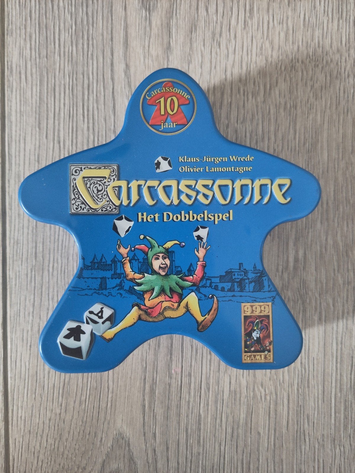 Carcassonne Het Dobbelspel - 10 jaar editie, Gebruikt, Ophalen of Verzenden, 999 Games, Een of twee spelers
