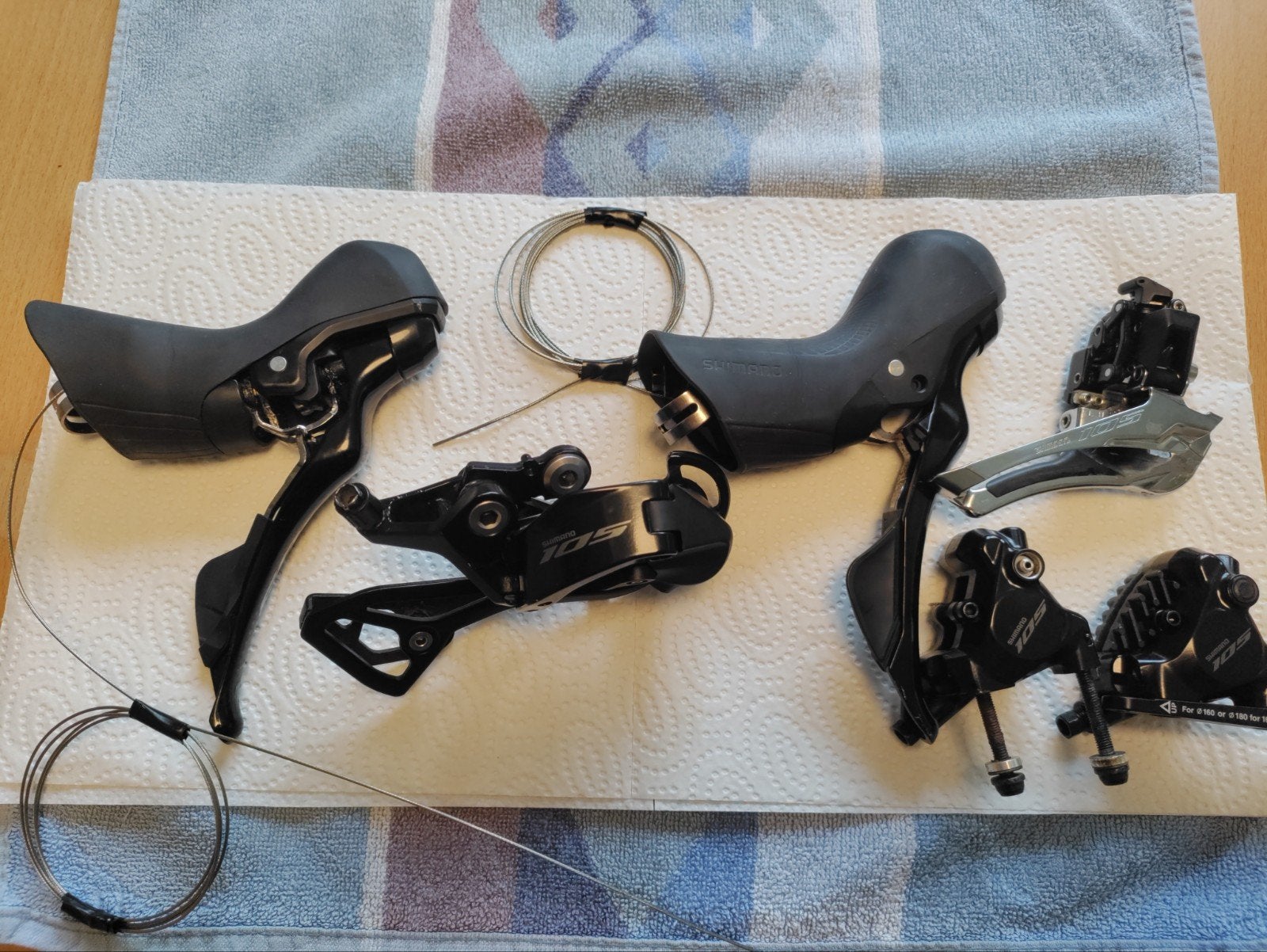 Shimano 12s 105 groepset R7100, Fietsen en Brommers, Fietsonderdelen, Overige typen, Ophalen of Verzenden, Zo goed als nieuw, Aluminium