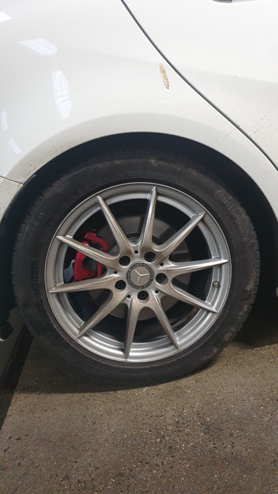 Mercedes 17 inch velgen+winterbanden, Ophalen, Gebruikt, Banden en Velgen, 17 inch