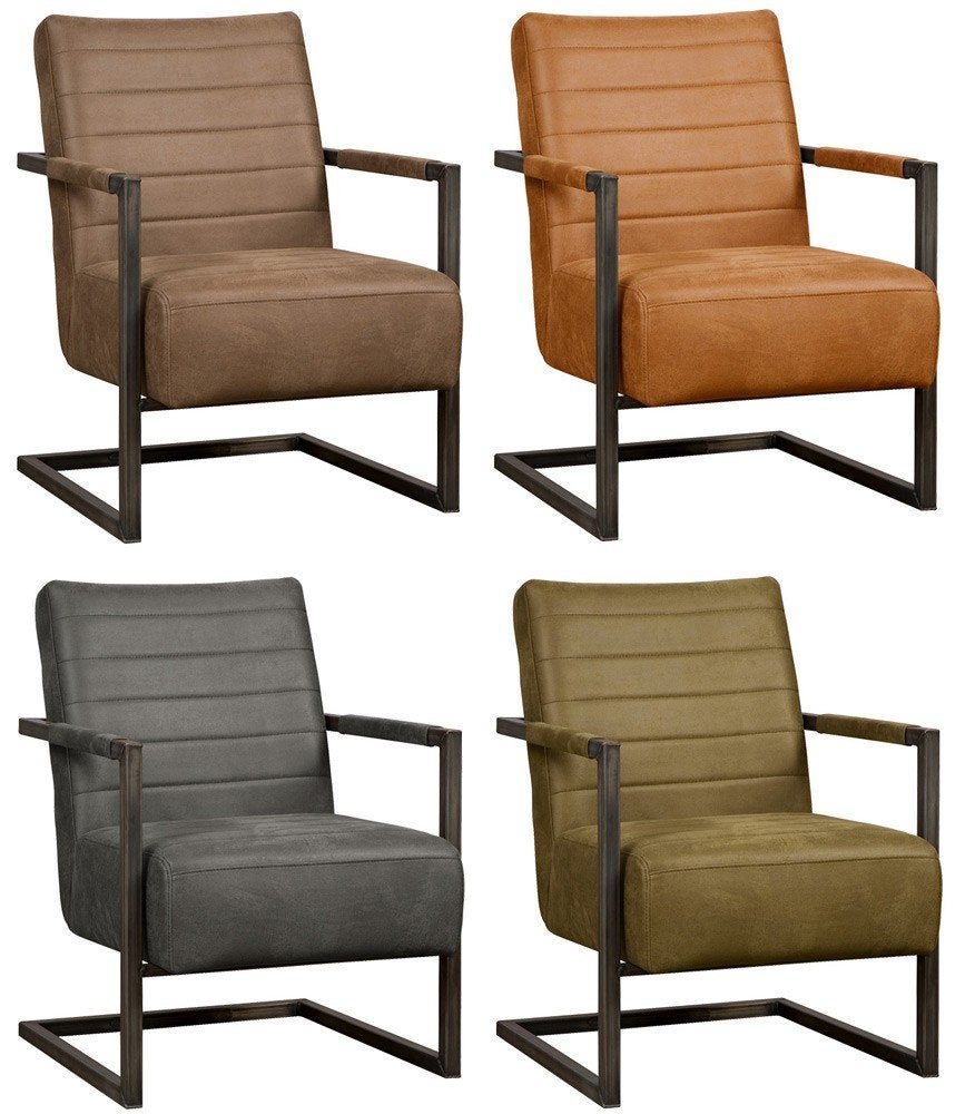 FAUTEUIL LEER VAN €395 NU €249, Huis en Inrichting, Bruin, Nieuw, Ophalen of Verzenden, Eén