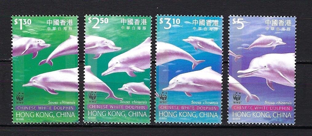WWF Hong Kong, China Mi. 919/922 Postfris (dolfijnen), Ophalen of Verzenden, Postfris, Dier of Natuur