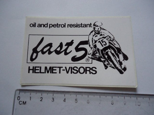 sticker oud Motorrace Fast 5 motorsport moto gp motogp retro, Verzenden, Zo goed als nieuw, Bedrijf of Vereniging