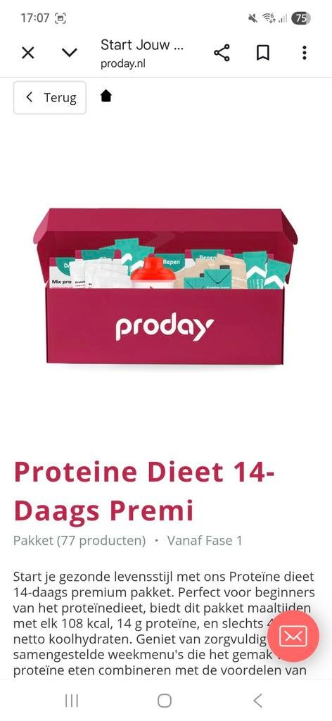 NIEUW! Compleet Proday Premium pakket voor 14 dagen!, Ophalen of Verzenden, Nieuw, Overige typen
