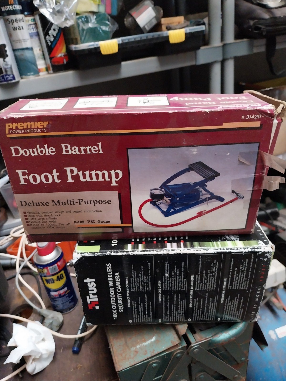 Premier Double Barrel Voetpomp met Drukmeter, Ophalen of Verzenden, Drukmeter, Nieuw