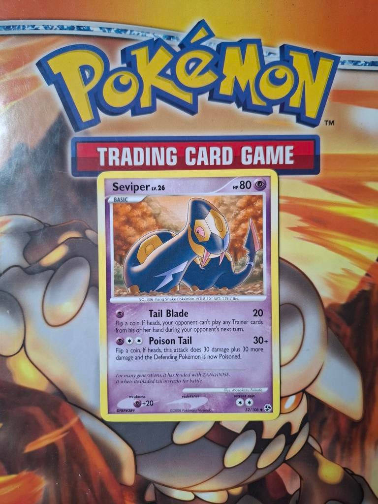 Seviper 52/106 Diamond&Pearl Great Encounters pokemon kaart, Ophalen of Verzenden, Gebruikt, Losse kaart