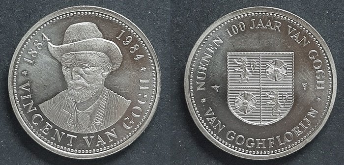 Nuenen Vincent van Gogh 1984, Postzegels en Munten, Penningen en Medailles, Verzenden, Overige materialen, Nederland