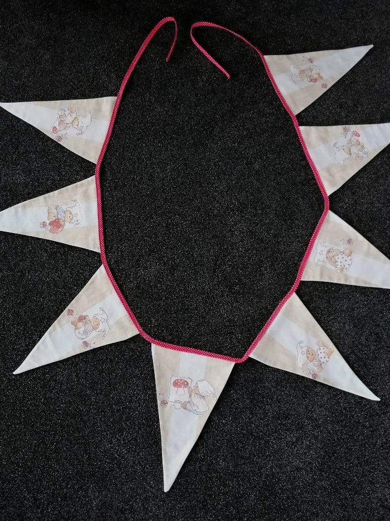 Bobbi: Nieuwe feestelijke stoffen baby vlaggenlijn. Laatste!, Hobby en Vrije tijd, Ophalen of Verzenden, Nieuw, Versiering, Verjaardag