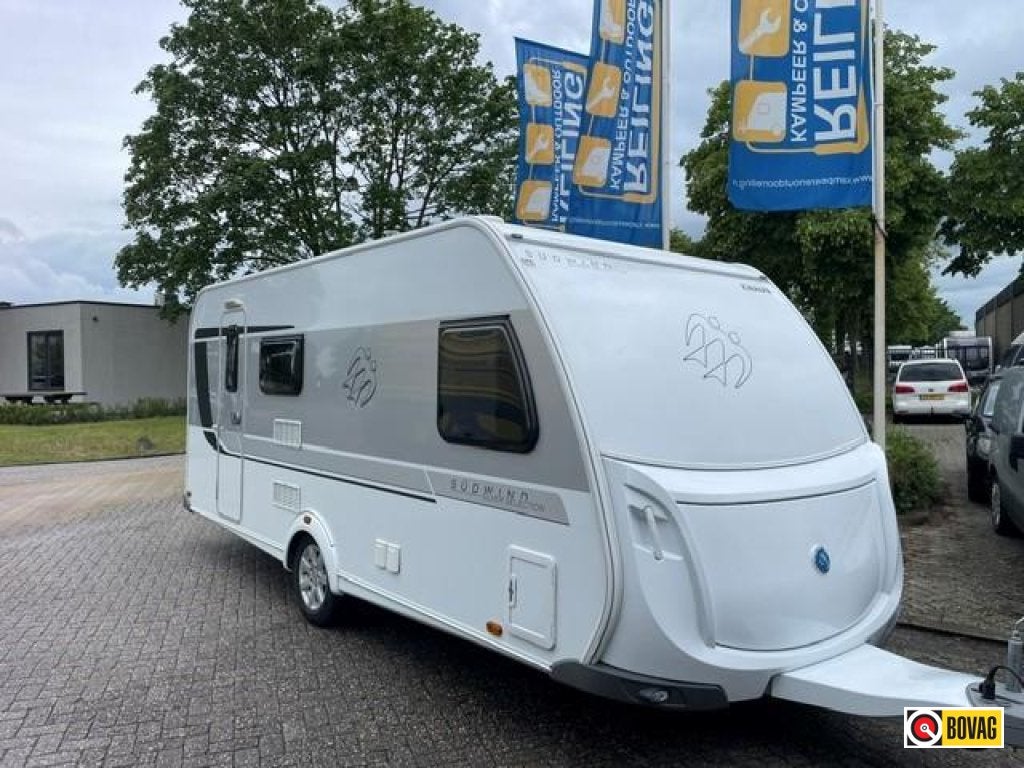 Knaus Sudwind 500 FDK Unico luifel, Hordeur,, Caravans en Kamperen, Ringverwarming, Overige typen, Bedrijf, Treinzit
