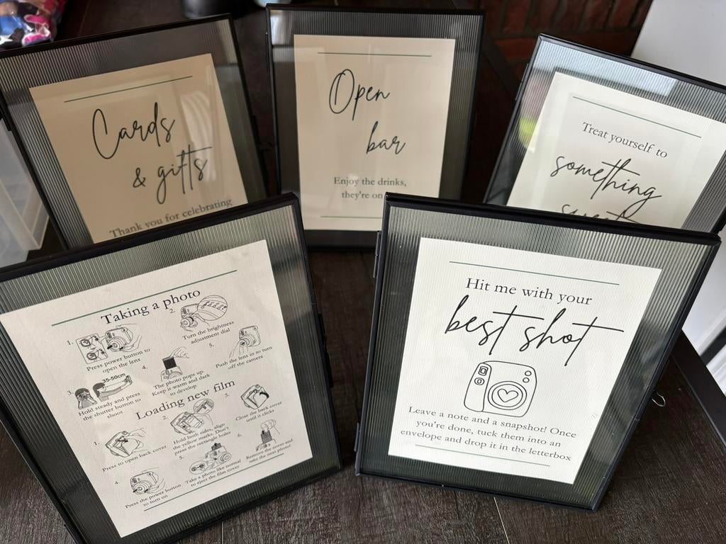 Foto frames/lijsten. Bruiloft bordjes., Ophalen, Zo goed als nieuw