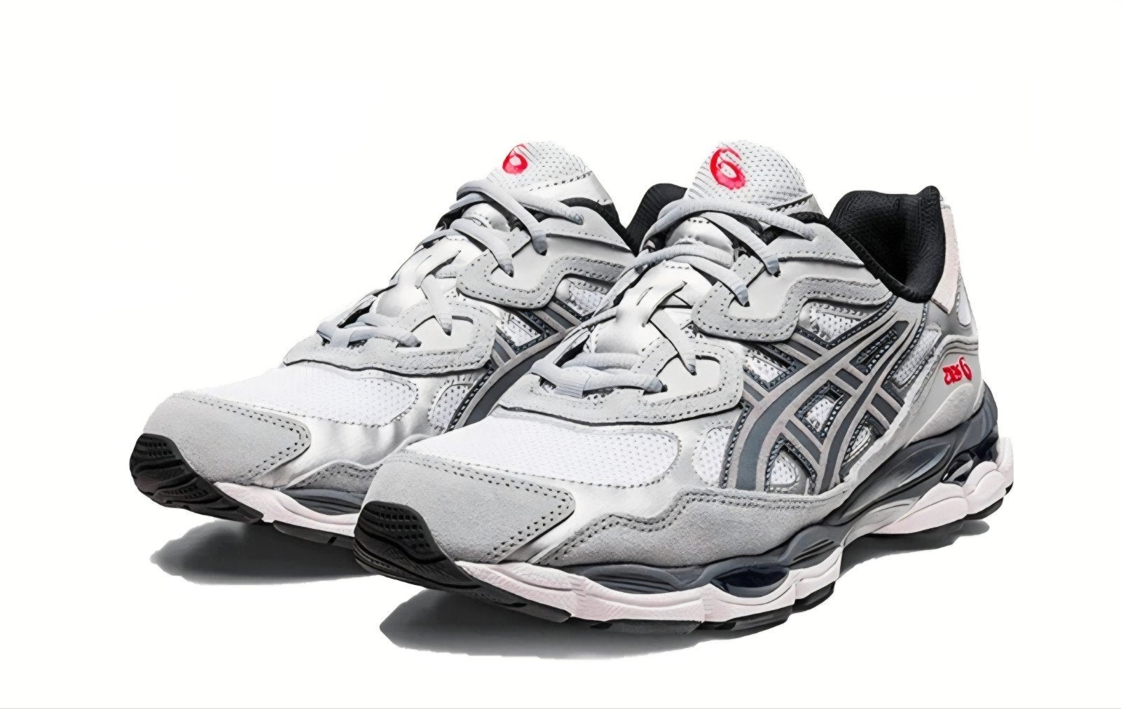 ASICS Gel-NYC White Steel Grey - Maat 43.5, Wit, Ophalen of Verzenden, ASICS, Sneakers of Gympen