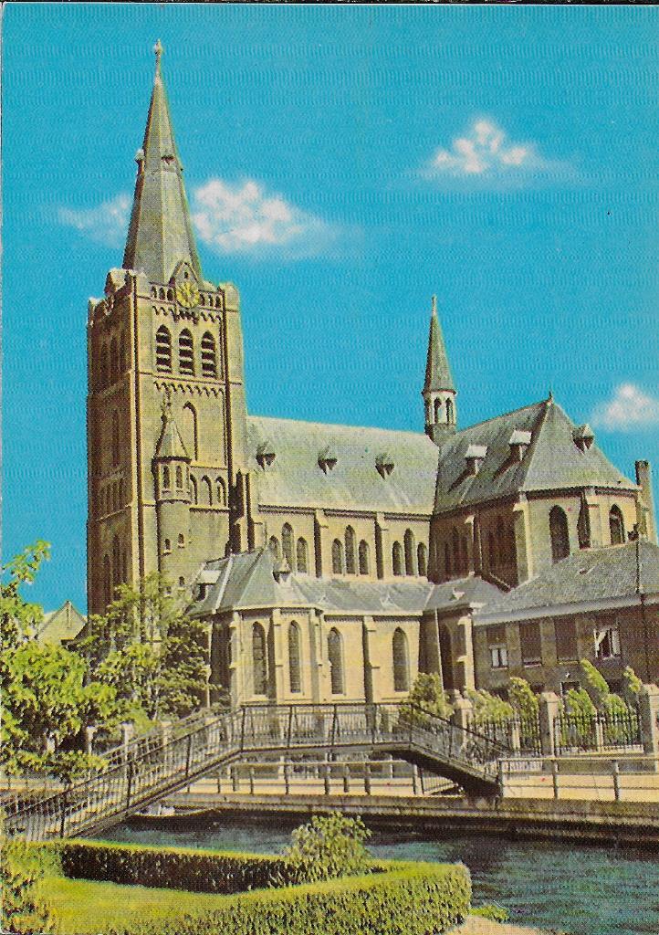 Noord scharwoude r k kerk gelopen ansichtkaart ( 1743 ), Verzenden, 1980 tot heden, Gelopen, Noord-Holland