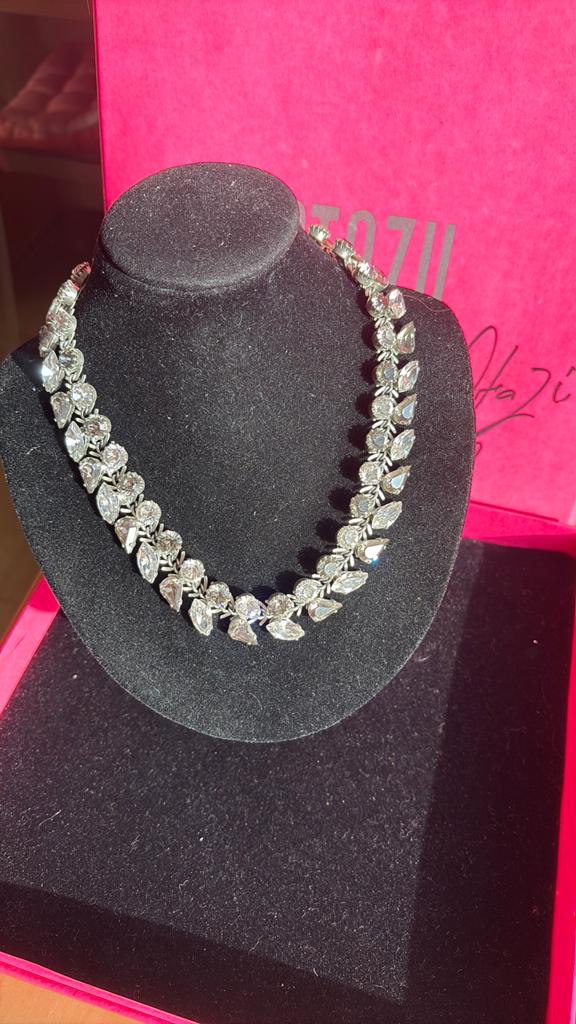Schitterende Otazu ketting, Sieraden, Tassen en Uiterlijk, Kettingen, Ophalen of Verzenden, Zo goed als nieuw, Blauw, Zilver