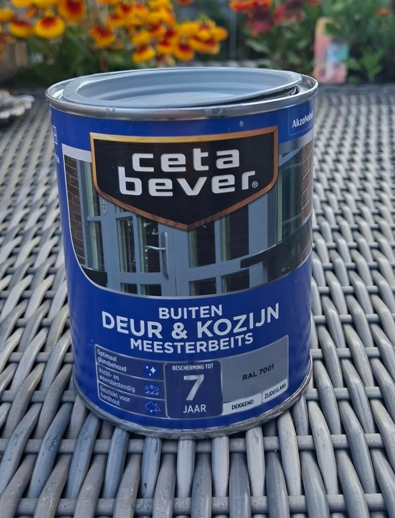 Ceta Bever buiten Deur & Kozijn Meesterbeits RAL 7001, Ophalen of Verzenden, Grijs, Minder dan 5 liter, Verf