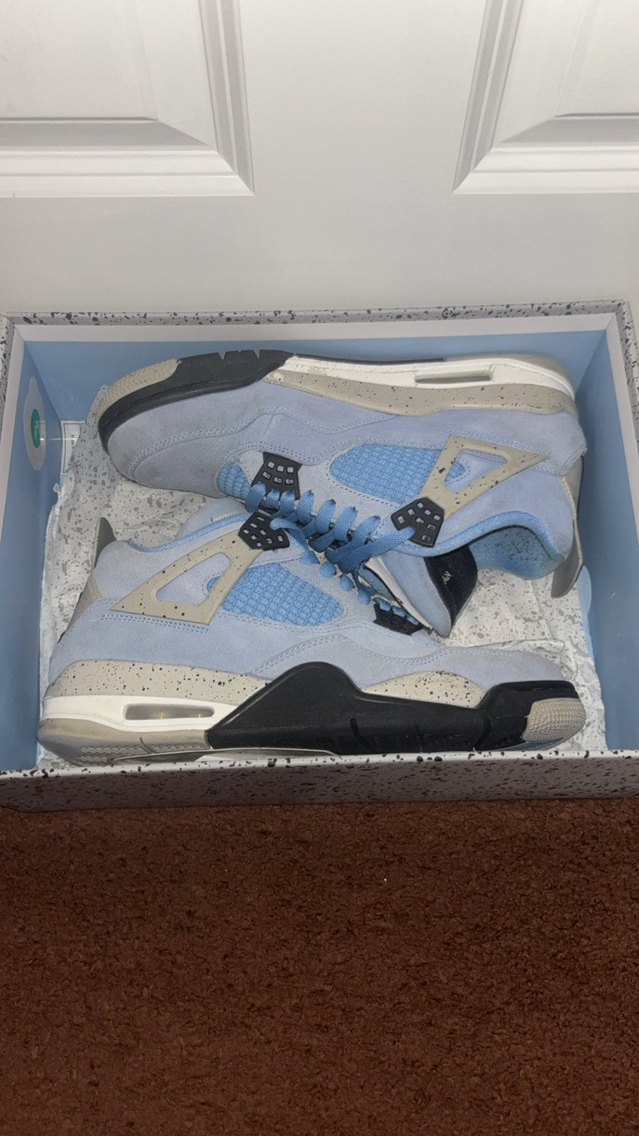 Jordan 4 University Blue - Maat 43 - Origineel, Kleding | Heren, Schoenen, Ophalen of Verzenden, Gedragen, Blauw, Sneakers of Gympen
