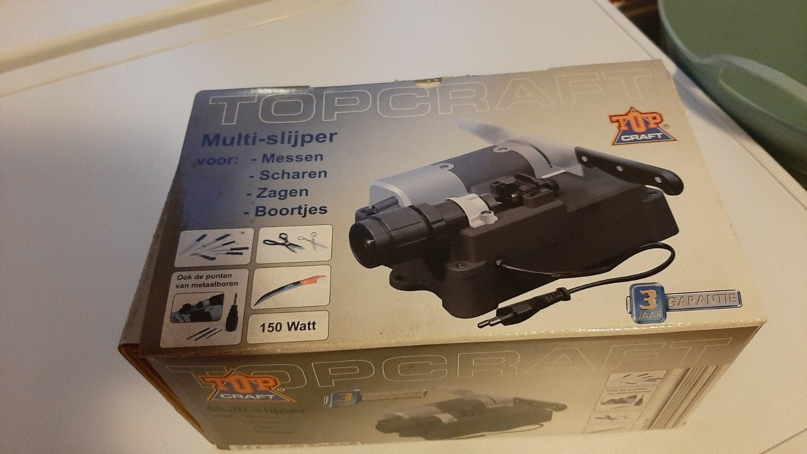 elektrische slijpmachine voor messen, scharen , zaagjes enz, Ophalen of Verzenden, Zo goed als nieuw, Minder dan 700 watt, Werkbankslijpmachine